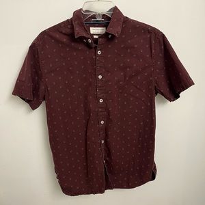 Maroon Short Sleeve Button-Down